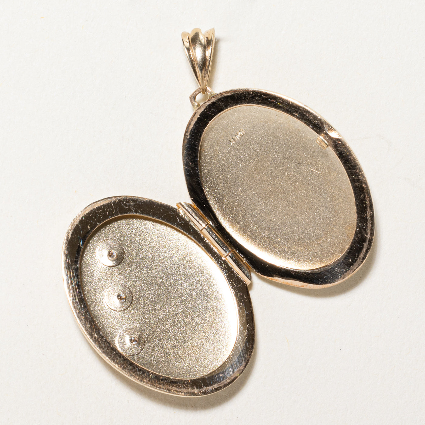 Diamond Floral Engraved Locket Pendant | 0.03ctw