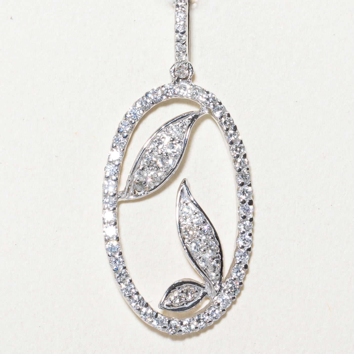 Diamond Leaf Design Pendant | 0.64ctw