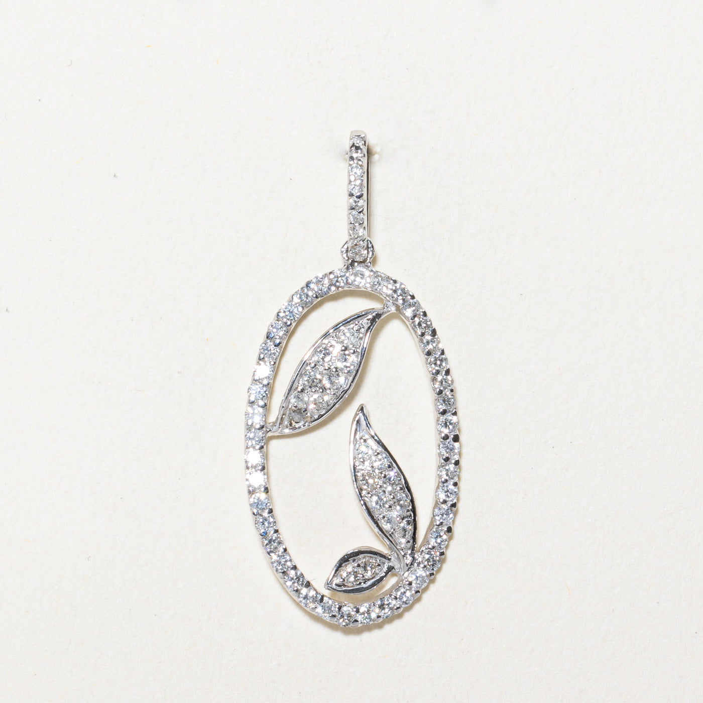 Diamond Leaf Design Pendant | 0.64ctw
