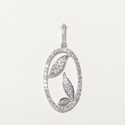 Diamond Leaf Design Pendant | 0.64ctw