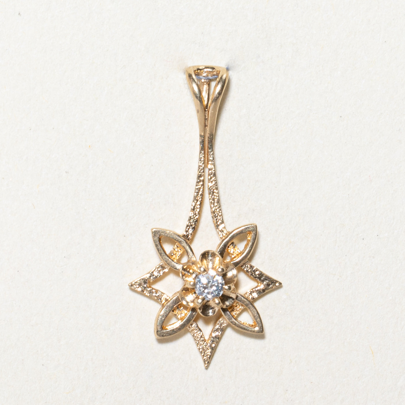 Diamond Floral Star Pendant | 0.05ct
