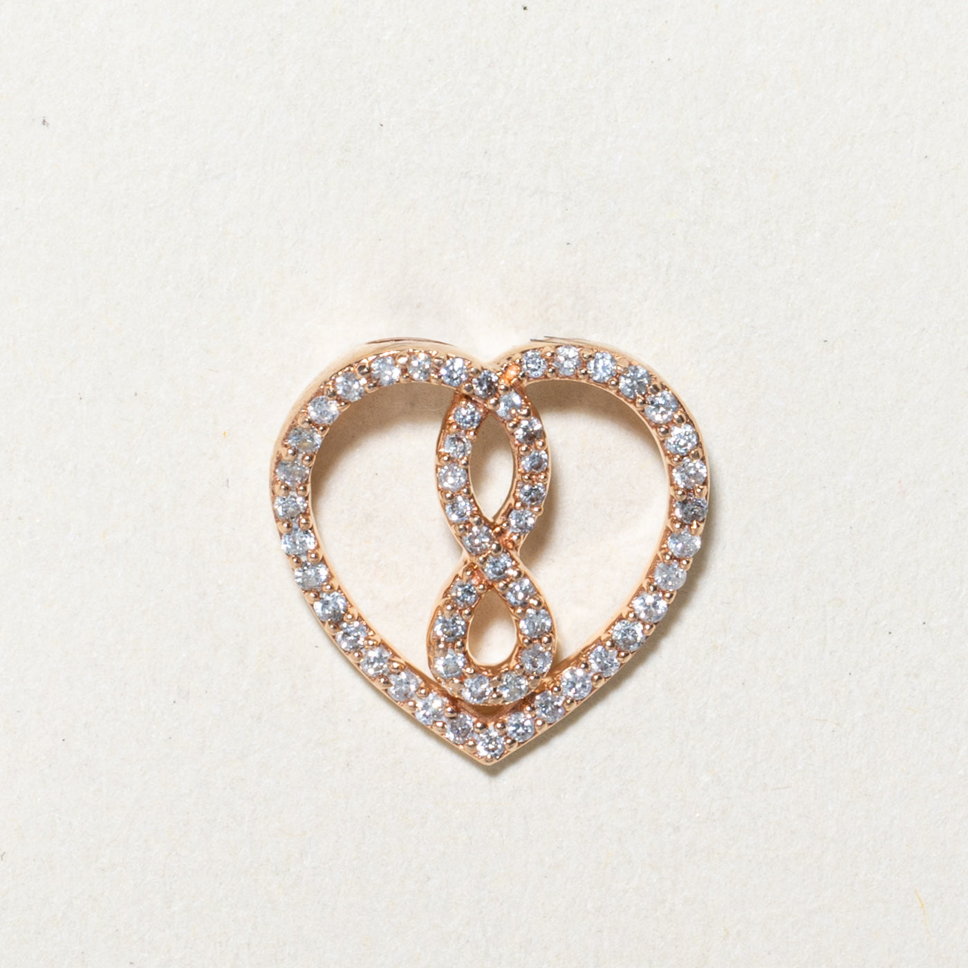 Diamond Open Infinity Heart Pendant | 0.22ctw