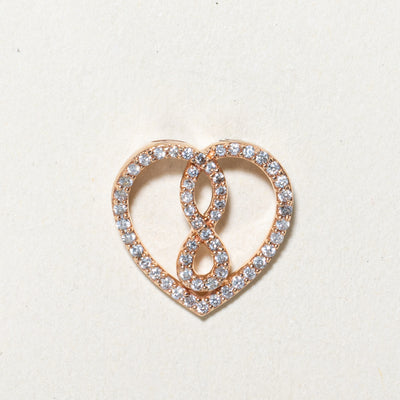 Diamond Open Infinity Heart Pendant | 0.22ctw