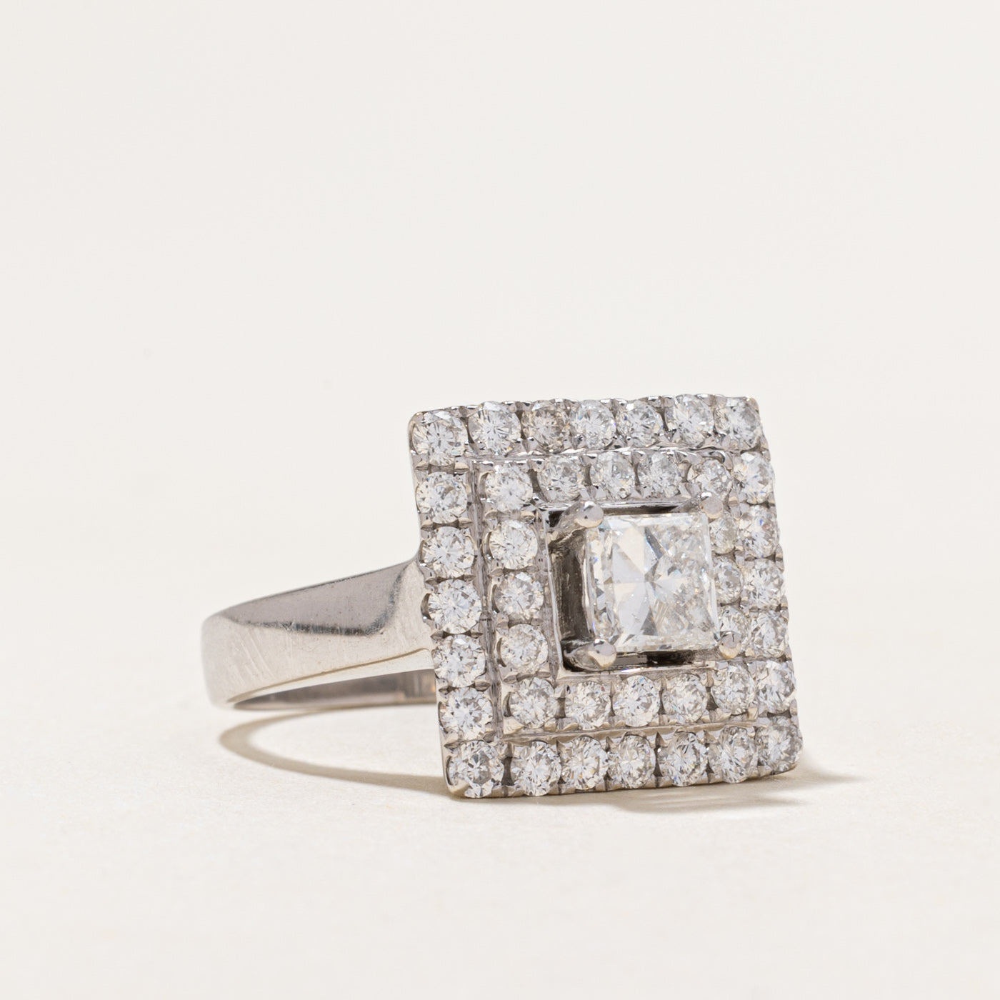 18k Princess Cut Diamond Cocktail Ring | 1.59ctw | SZ 6
