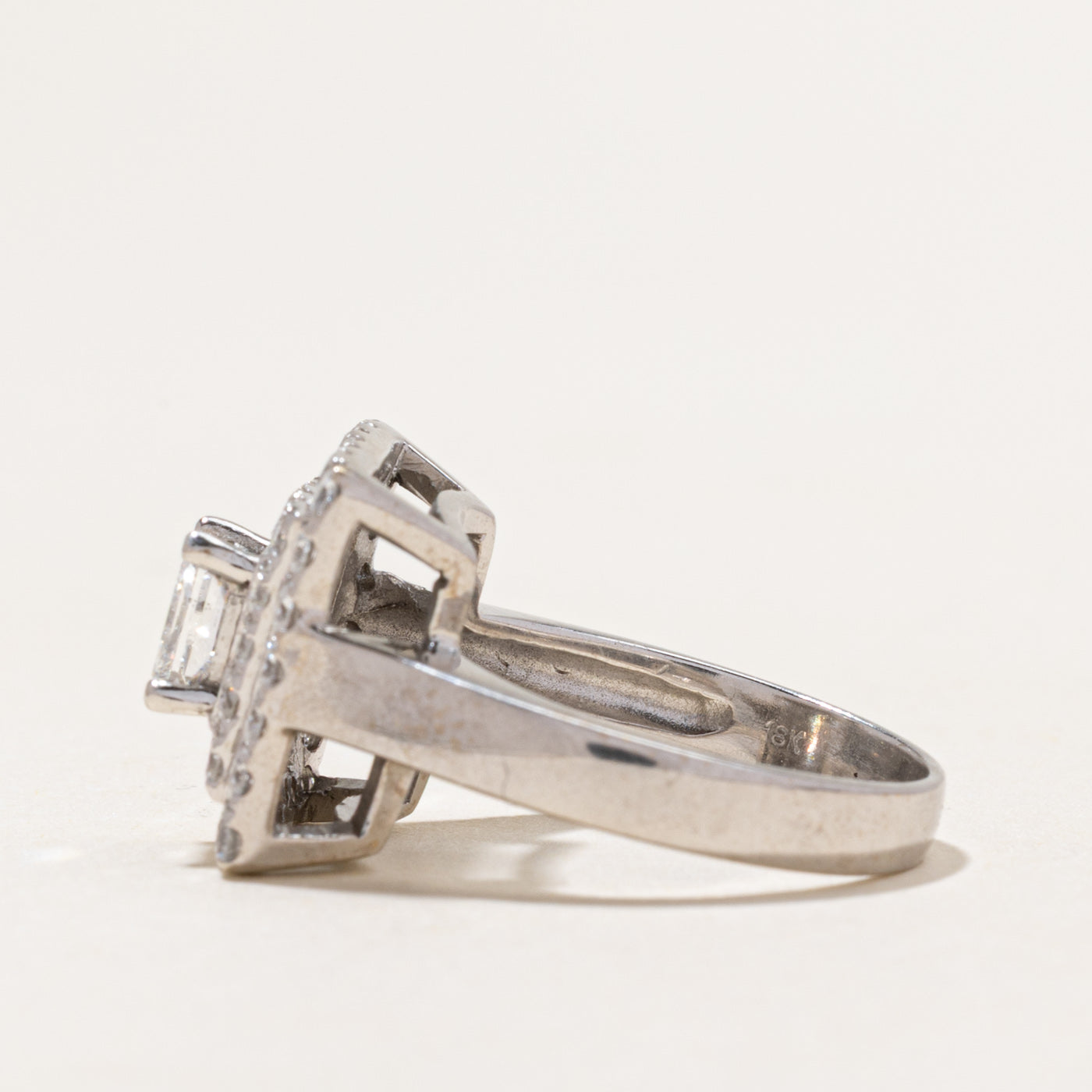 18k Princess Cut Diamond Cocktail Ring | 1.59ctw | SZ 6