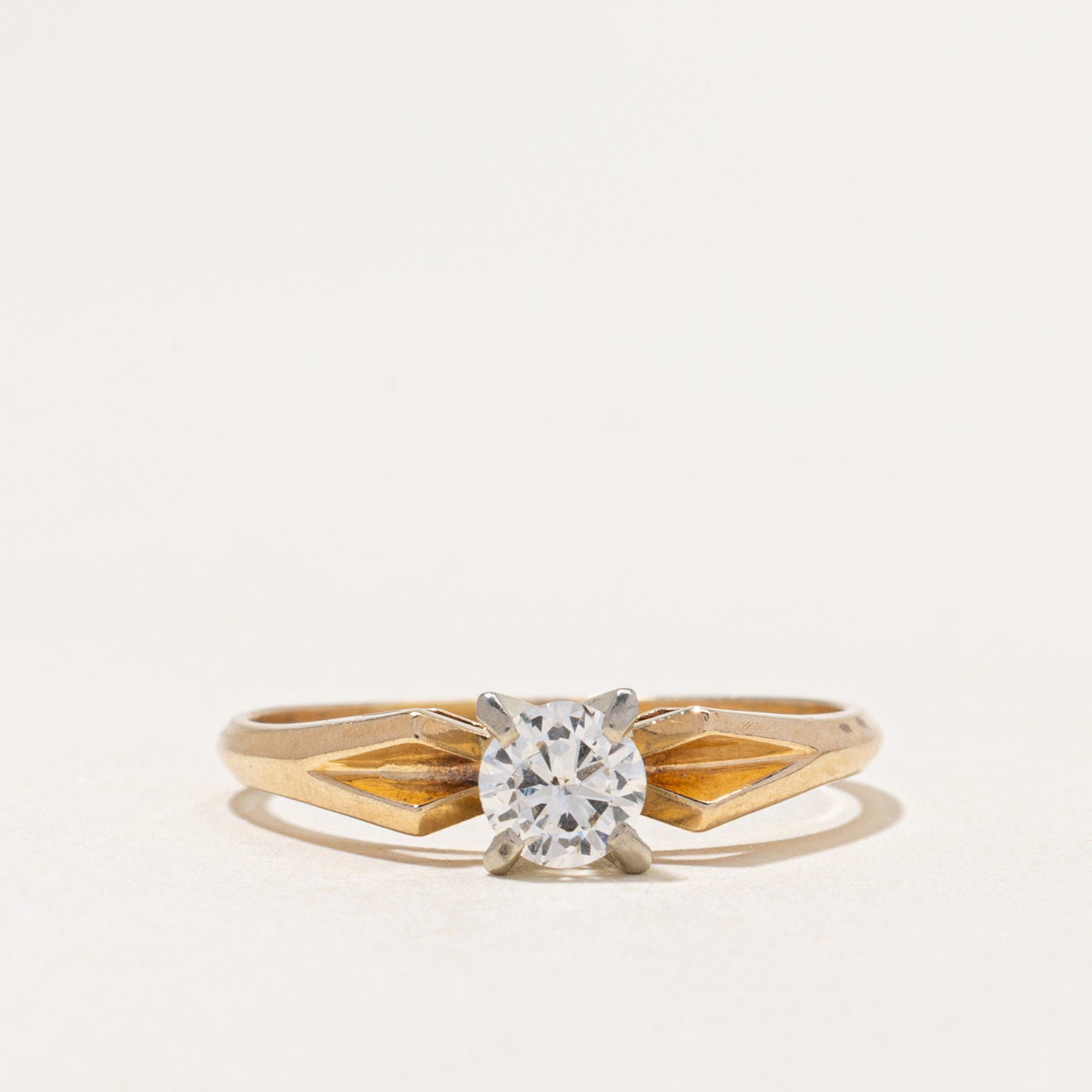 Solitaire Diamond Reverse Tapered Ring | 0.40ct | SZ 8.25