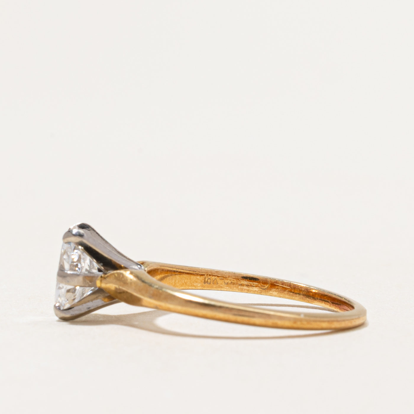18k Oval Cut Solitaire Diamond Ring | 0.66ct | SZ 5