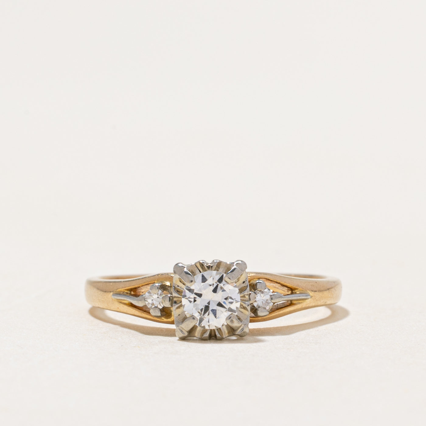Illusion Set Diamond Accented Ring | 0.26ctw | SZ 6.5