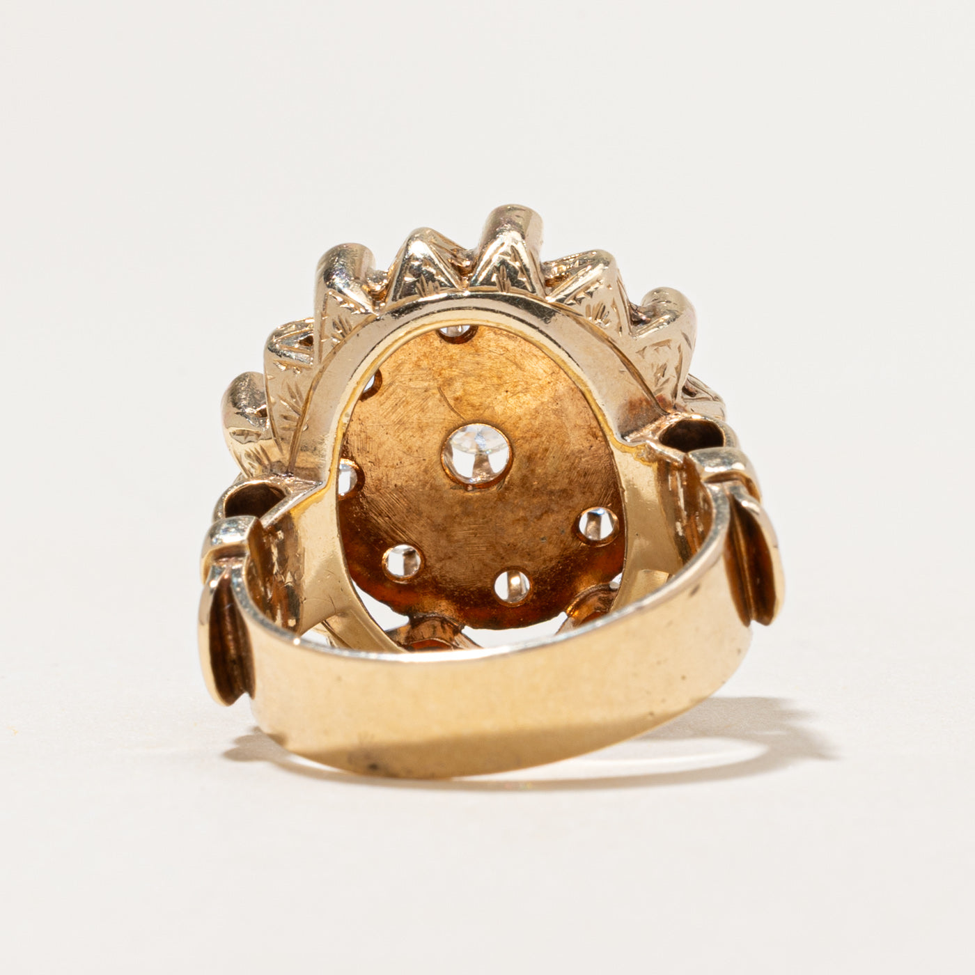 Old European Cut Diamond Cluster Cocktail Ring | 0.90ctw | SZ 7