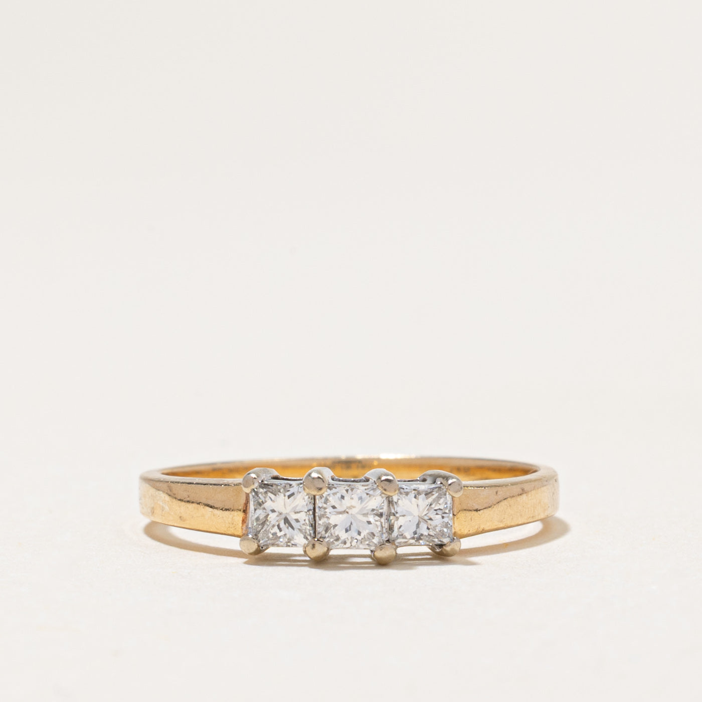 Three Stone Princess Cut Diamond Ring | 0.50ctw | SZ 8