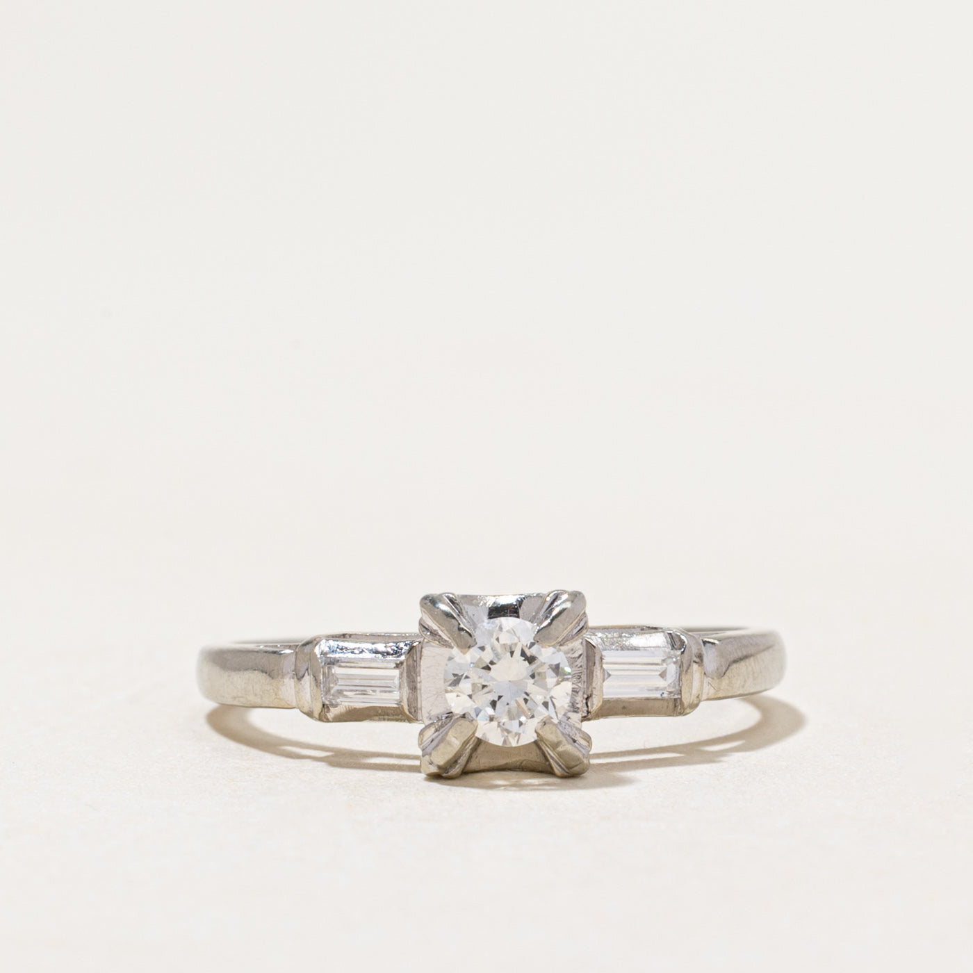 18k Diamond Accented Engagement Ring | 0.36ctw | SZ 7.5