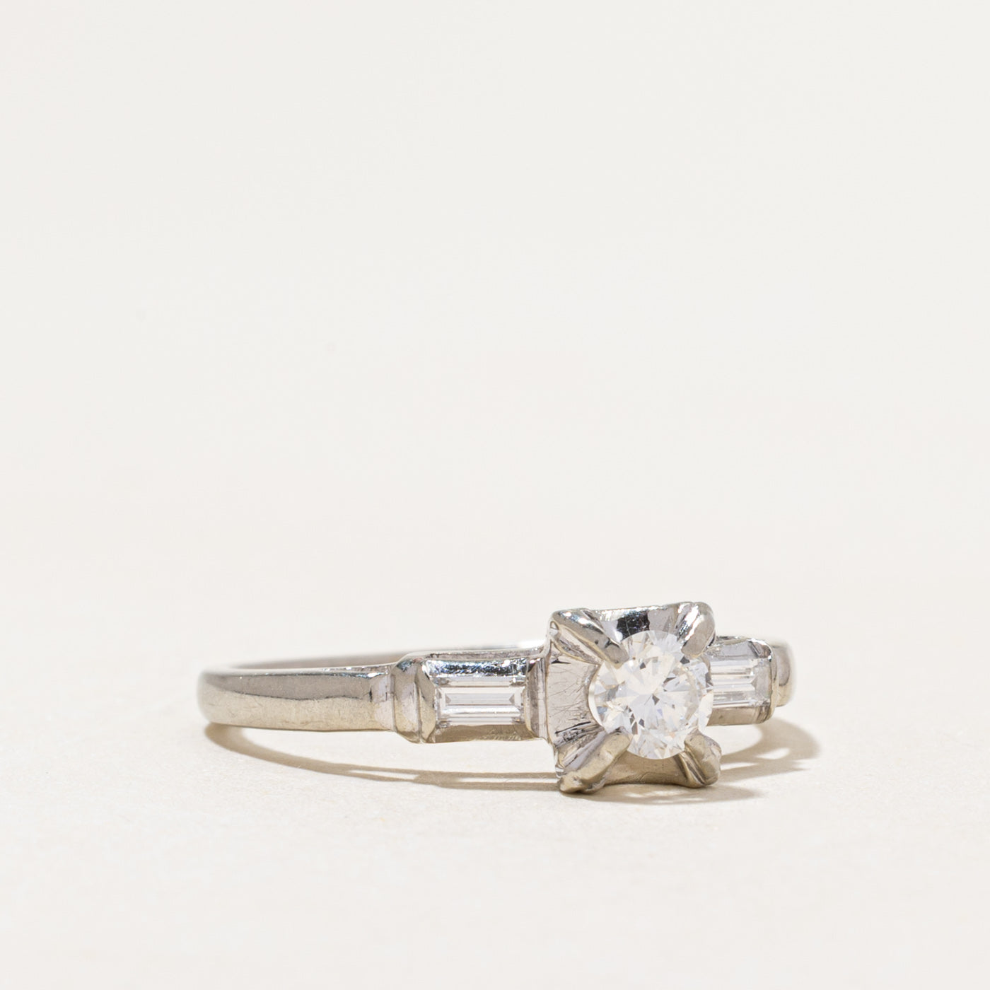 18k Diamond Accented Engagement Ring | 0.36ctw | SZ 7.5