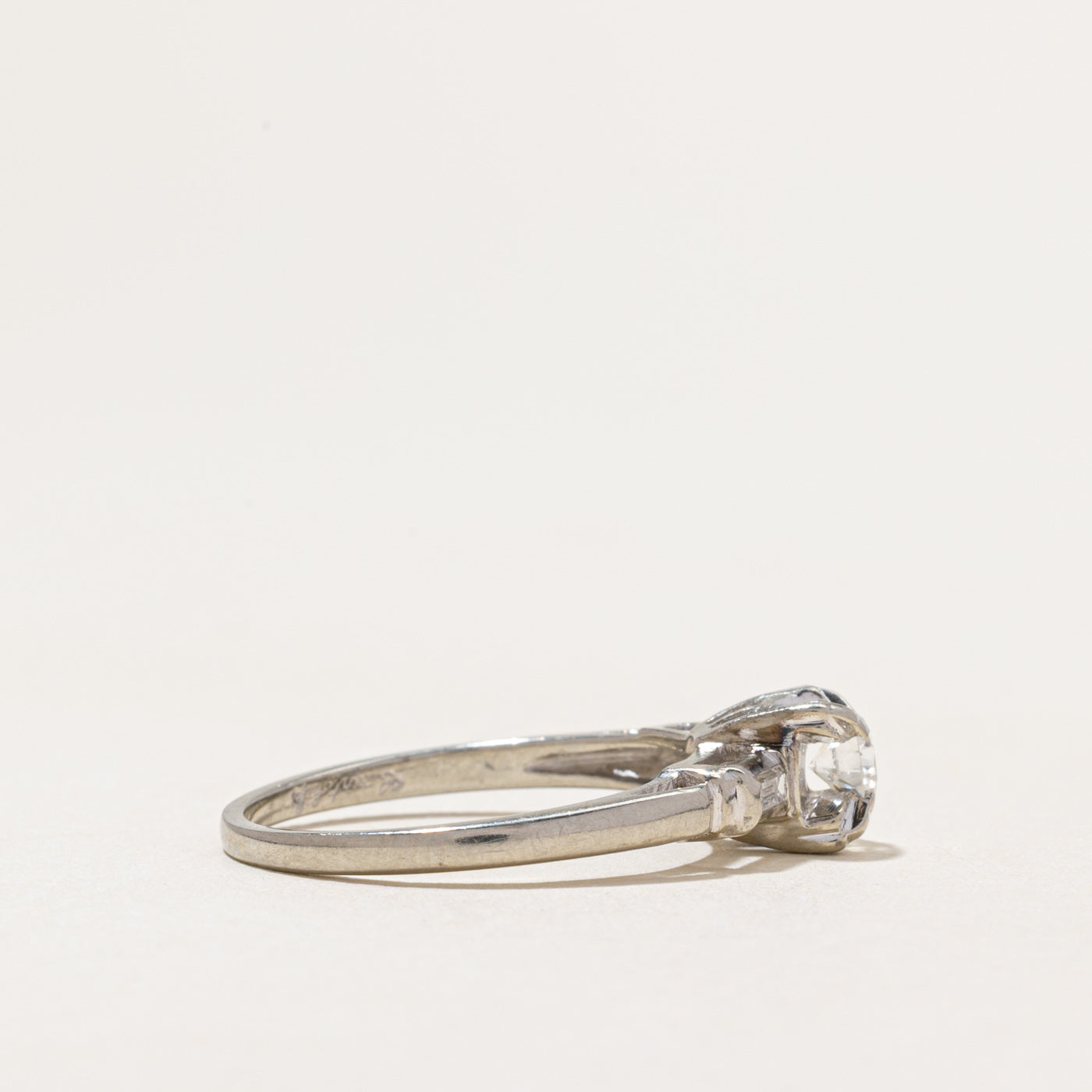 18k Diamond Accented Engagement Ring | 0.36ctw | SZ 7.5