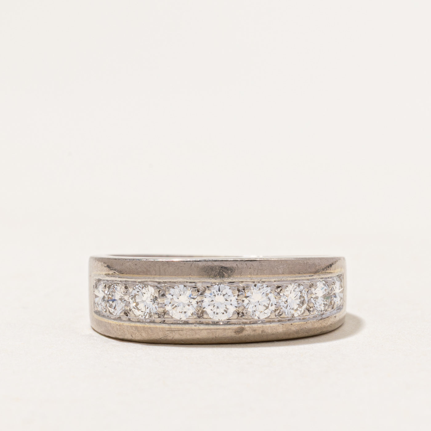 'Birks' 18k Semi Eternity Diamond Band | 0.57ctw | SZ 6.75