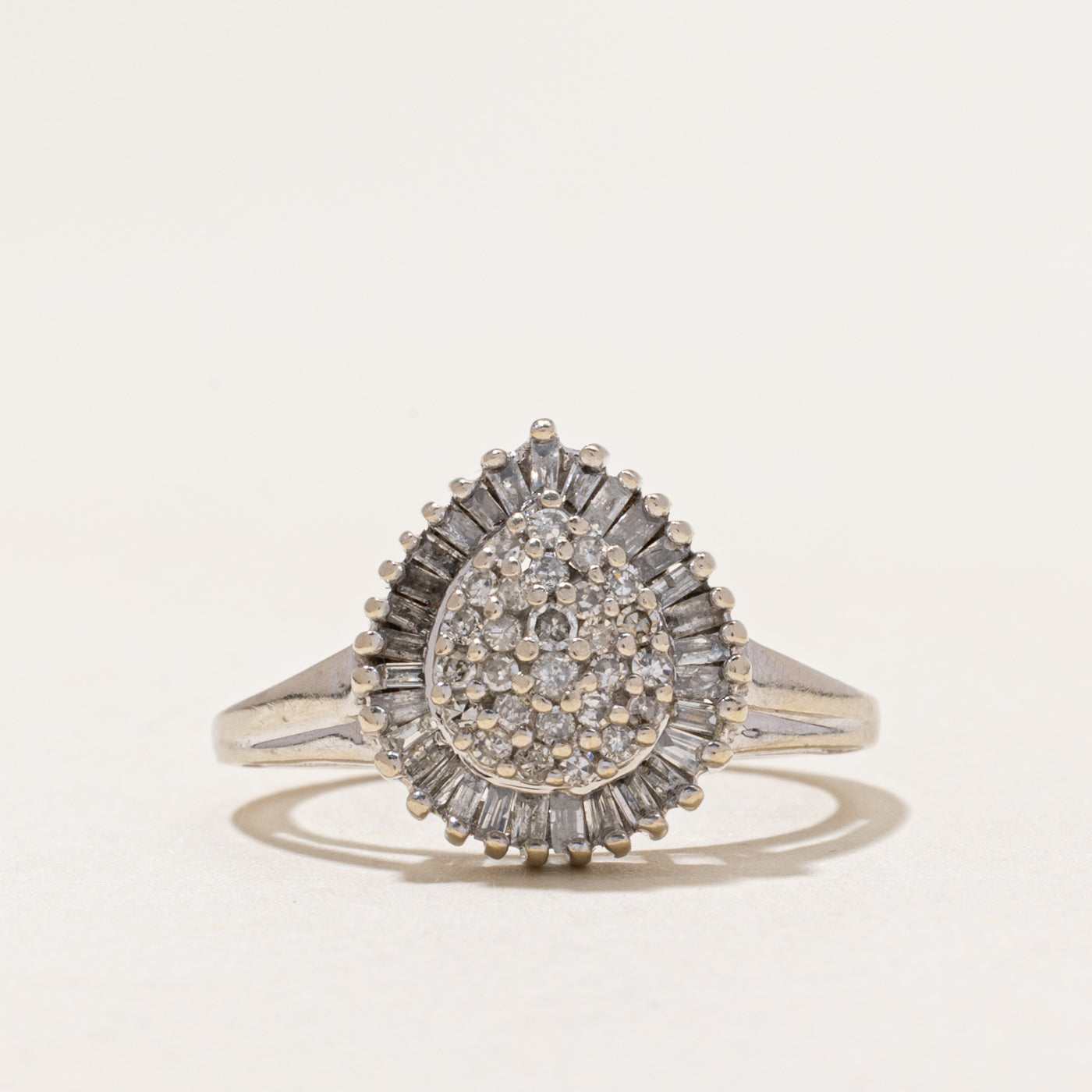 Mixed Cut Diamond Pear Cluster Ring | 0.55ctw | SZ 6.5