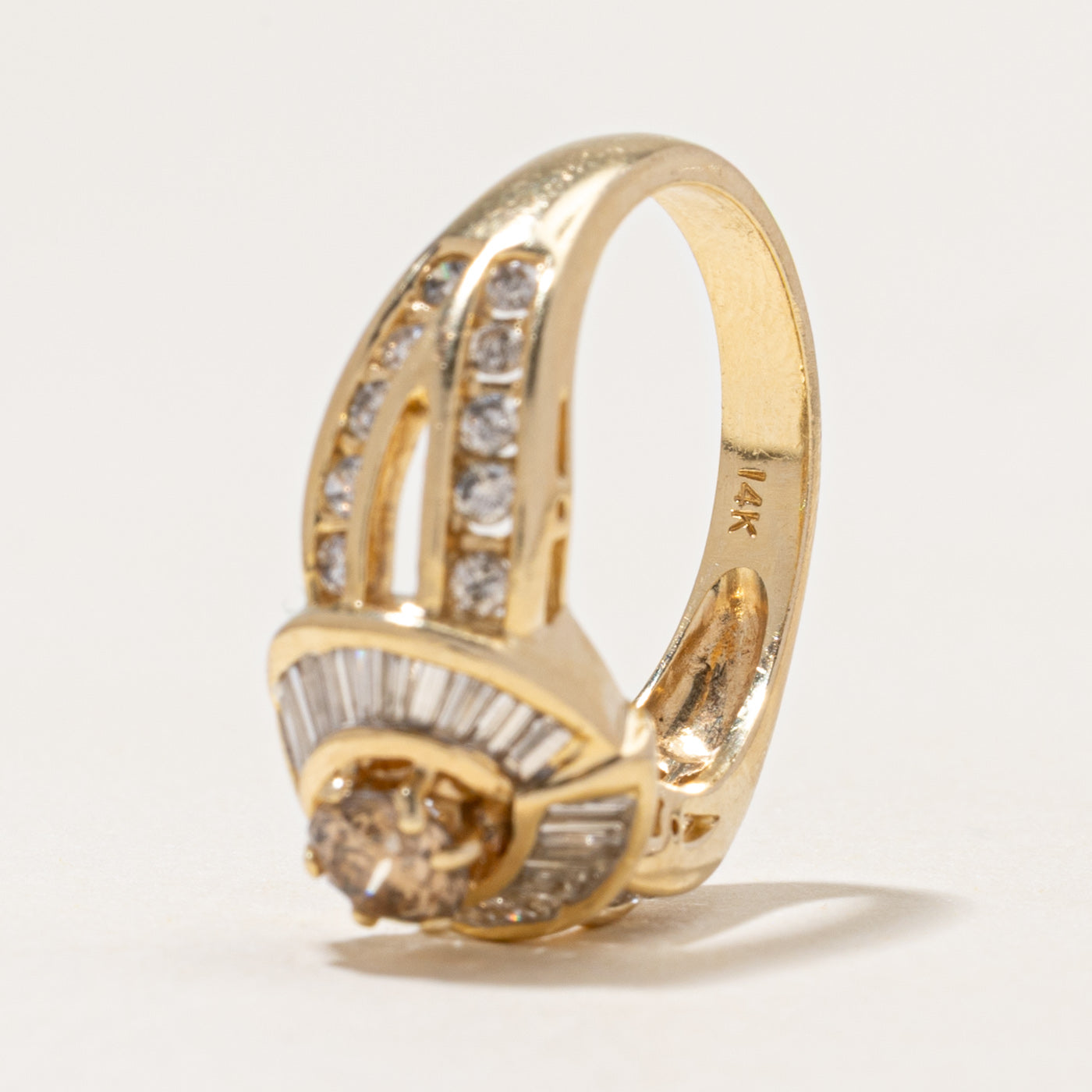 Brown Diamond Halo Ring | 1.27ctw | SZ 7