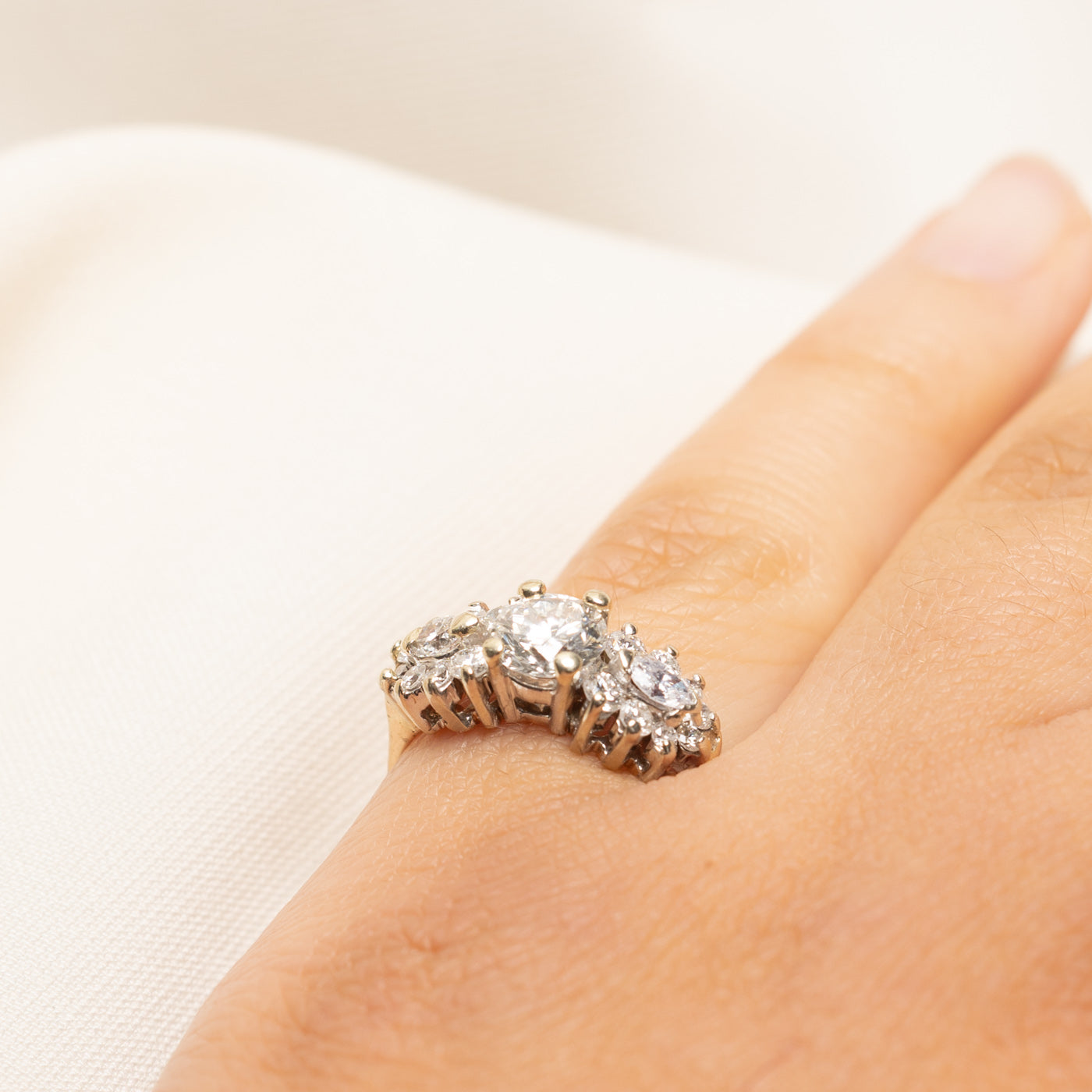 Diamond Cluster Accented Ring | 1.47ctw | SZ 5