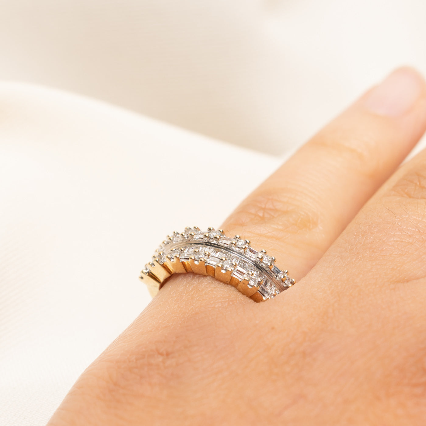 Semi Eternity Multi Row Diamond Band | 0.42ctw | SZ 6