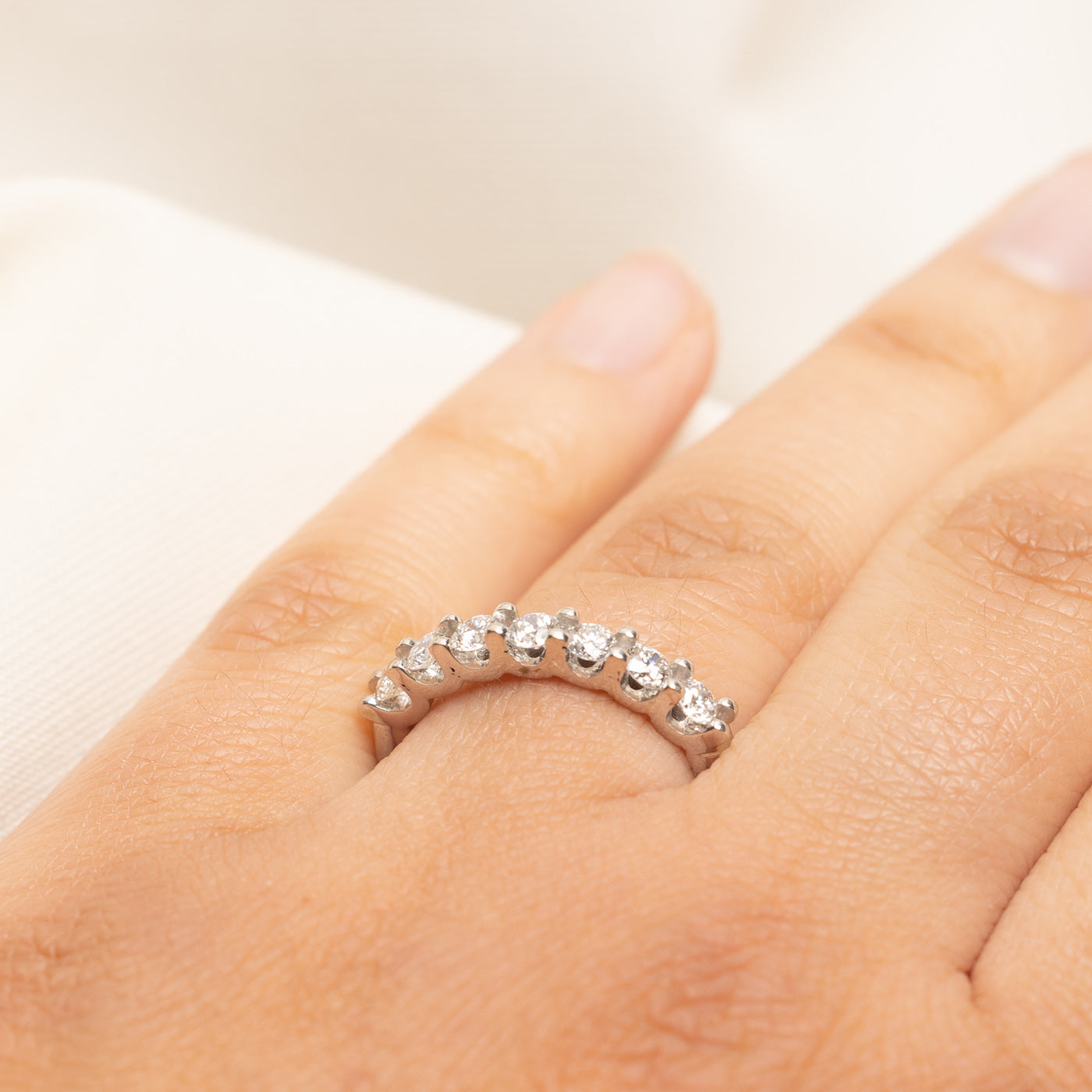 18k Semi Eternity Diamond Band | 0.63ctw | SZ 7.25