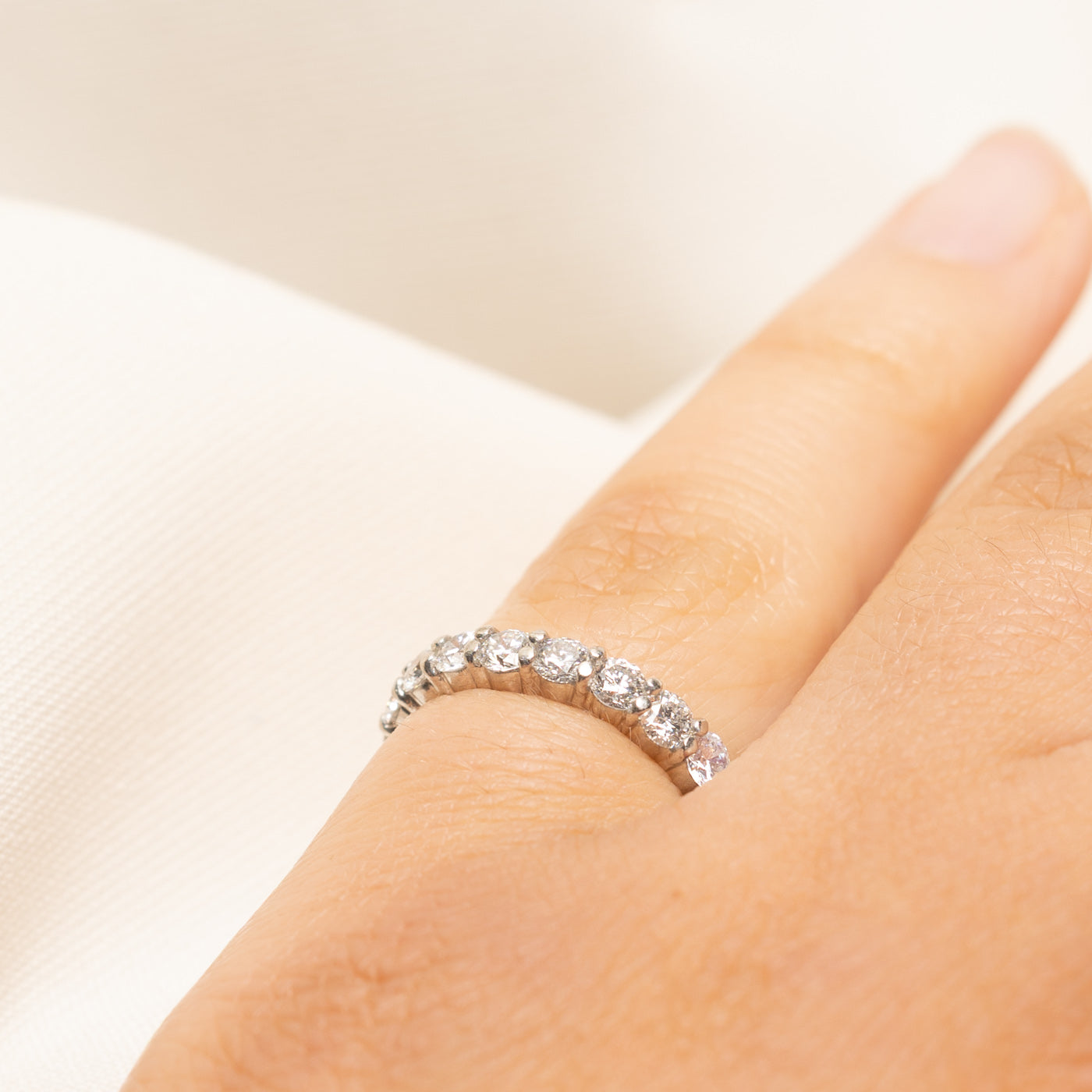 900 Platinum Eternity Diamond Band | 0.80ctw | 2.80mm | SZ 3.75