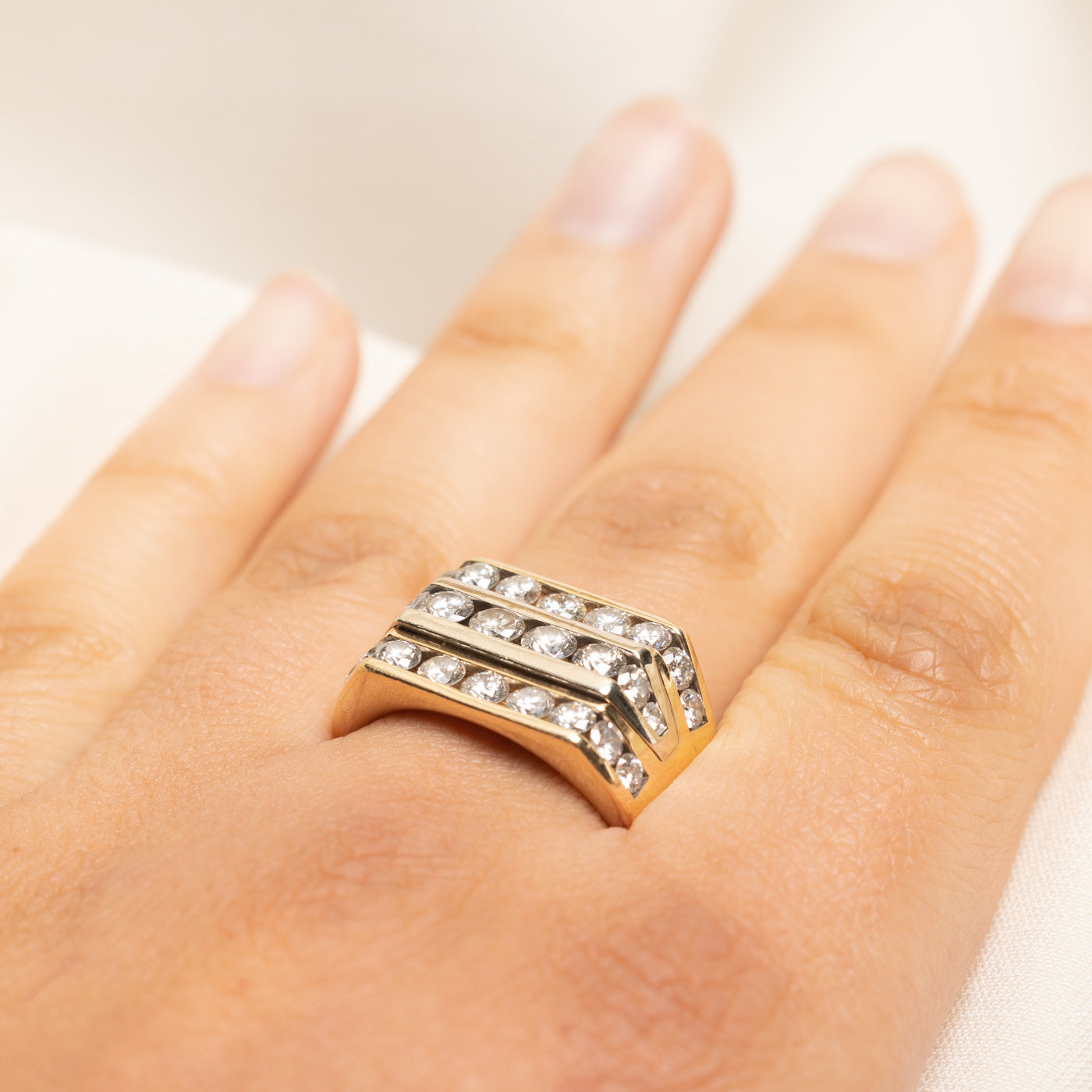 Multi Row Diamond Cocktail Ring | 2.38ctw | SZ 10