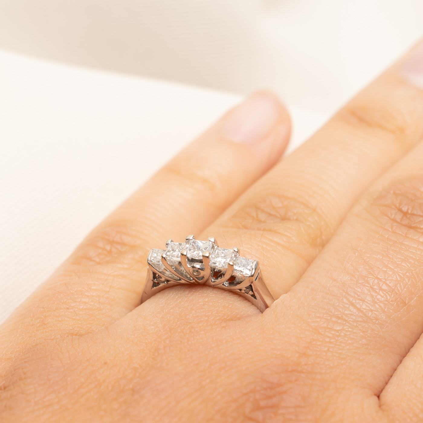 Five Stone Princess Cut Diamond Ring | 0.72ctw | SZ 6.5