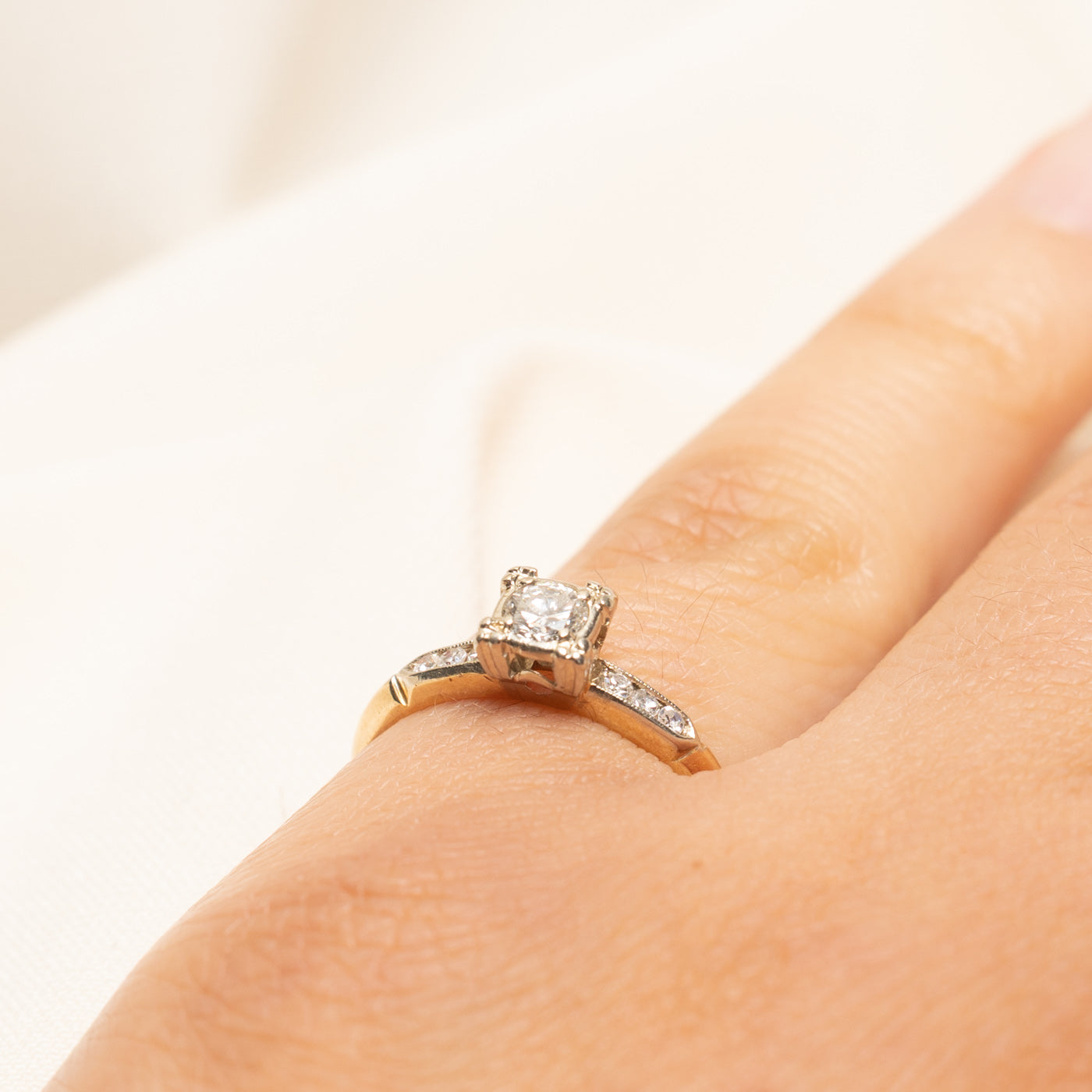 Diamond Accented Engagement Ring | 0.28ctw | SZ 5.5
