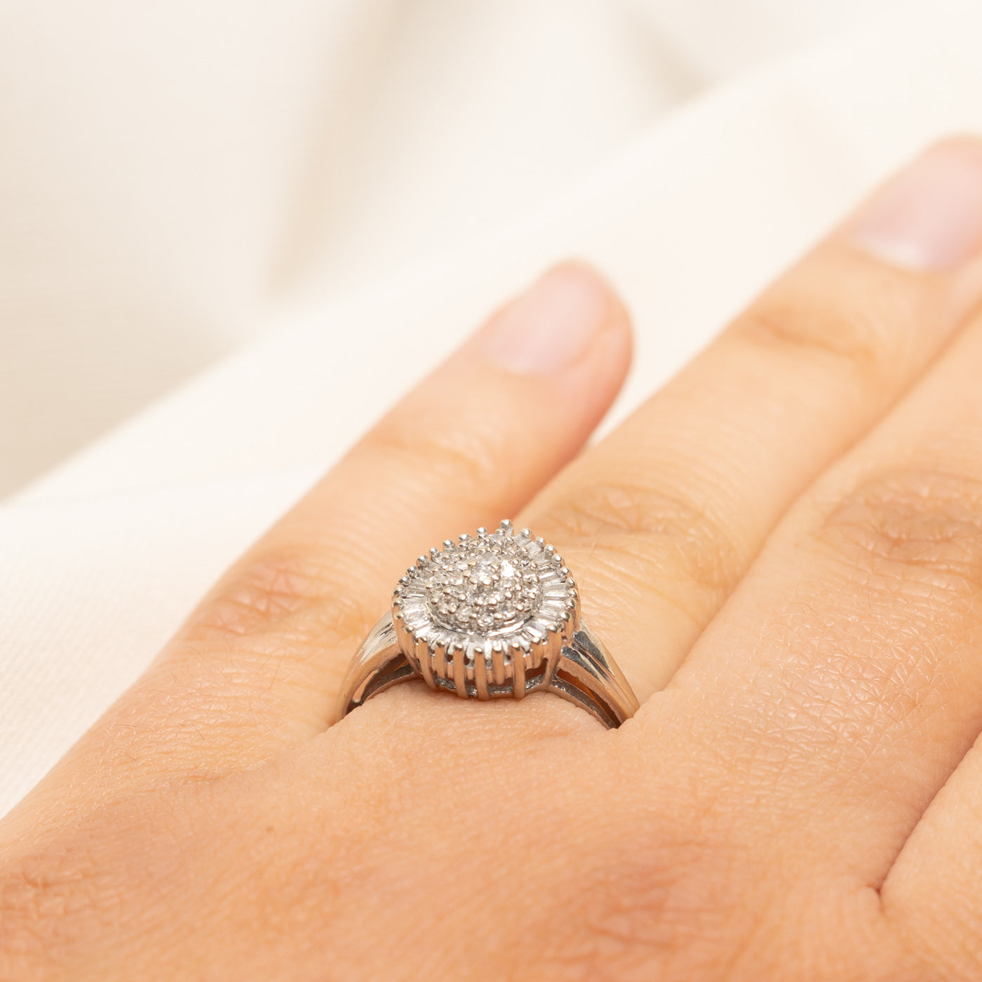 Mixed Cut Diamond Pear Cluster Ring | 0.55ctw | SZ 6.5