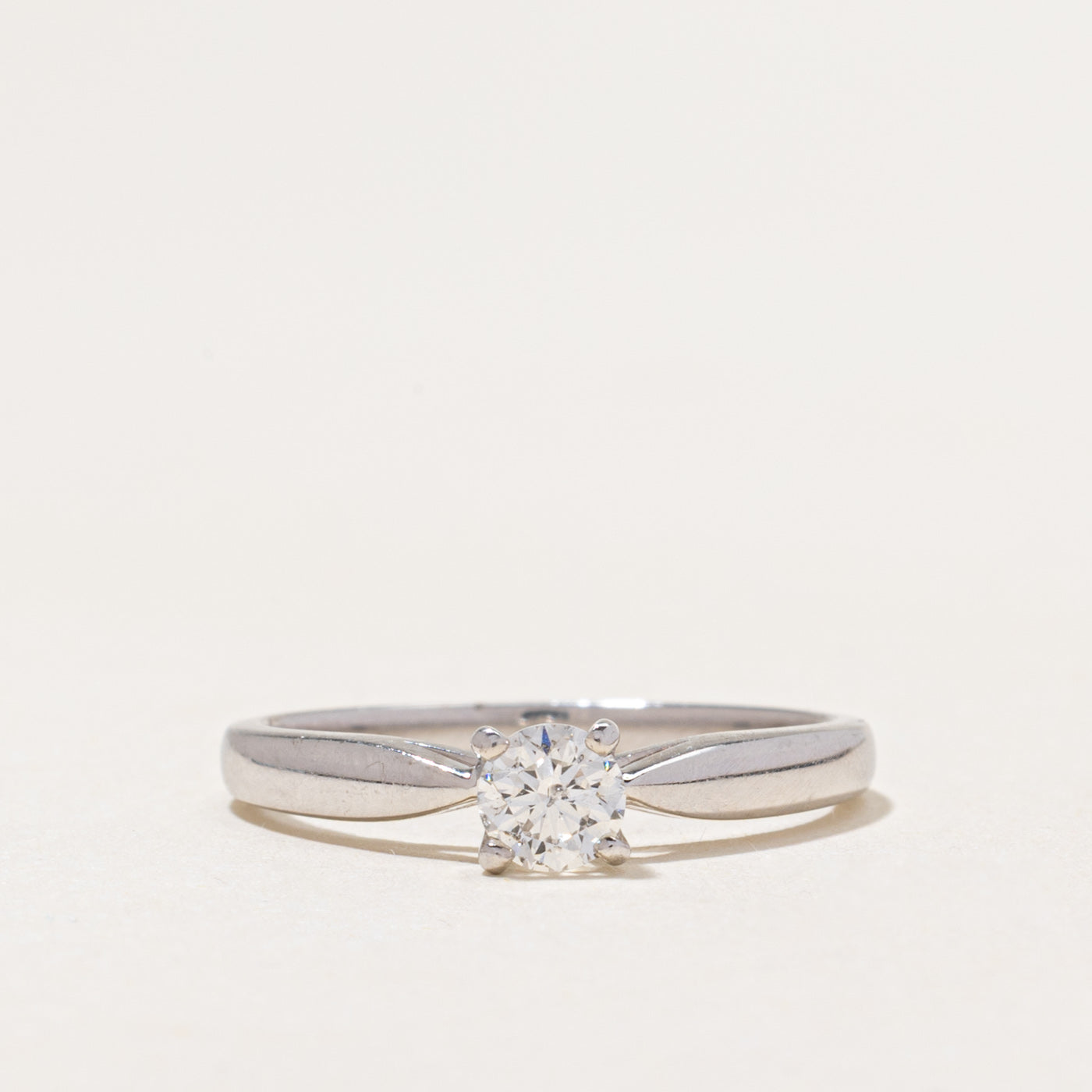 18k Solitaire Diamond Engagement Ring | 0.33ct | SZ 6.75