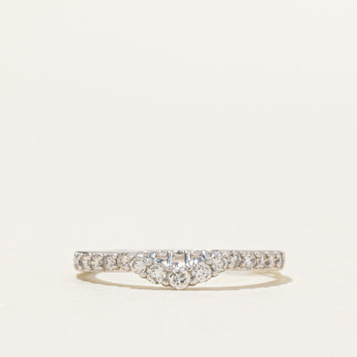 18k Semi Eternity Diamond Contour Ring | 0.22ctw | SZ 6