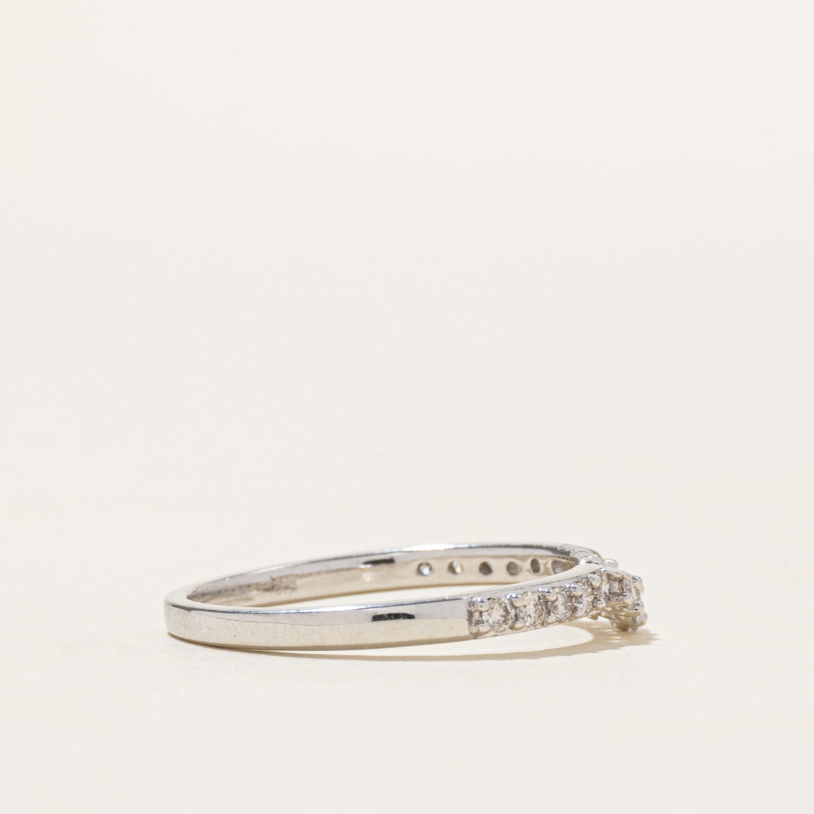 18k Semi Eternity Diamond Contour Ring | 0.22ctw | SZ 6