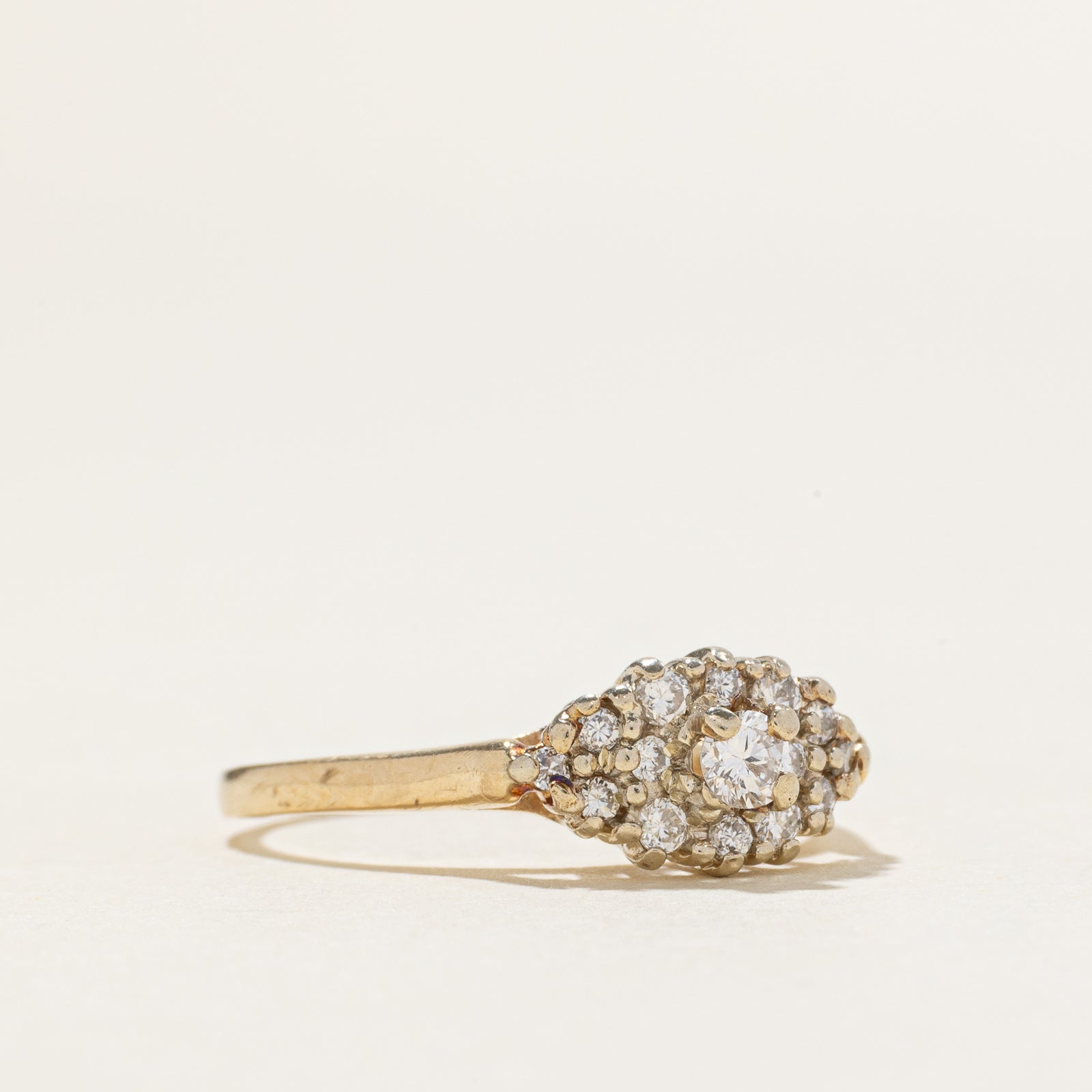 Diamond Marquise Shaped Cluster Ring | 0.27ctw | SZ 6