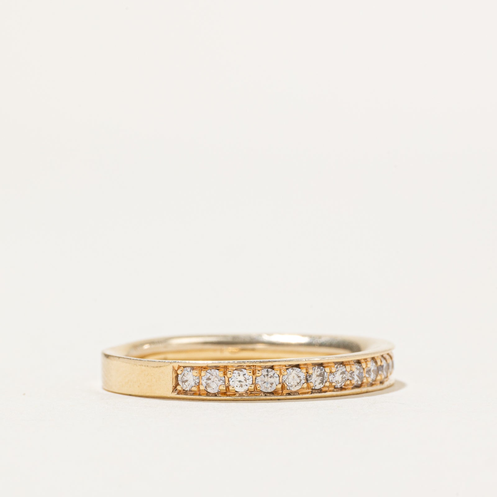 14k Semi Eternity Diamond Band | 0.34ctw | 3mm | SZ 8