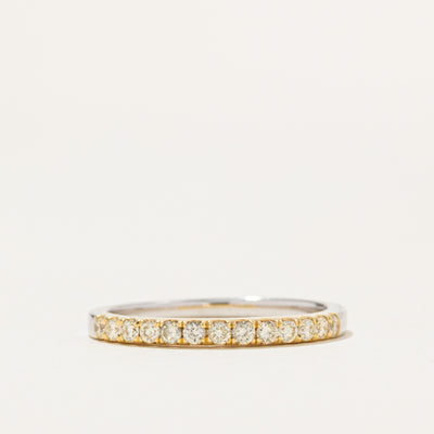 18k Two Tone Gold Semi Eternity Diamond Ring | 0.33ctw | SZ 9