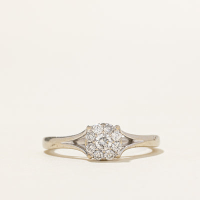 10k Cluster Diamond Tapered Ring | 0.25ctw | SZ 7