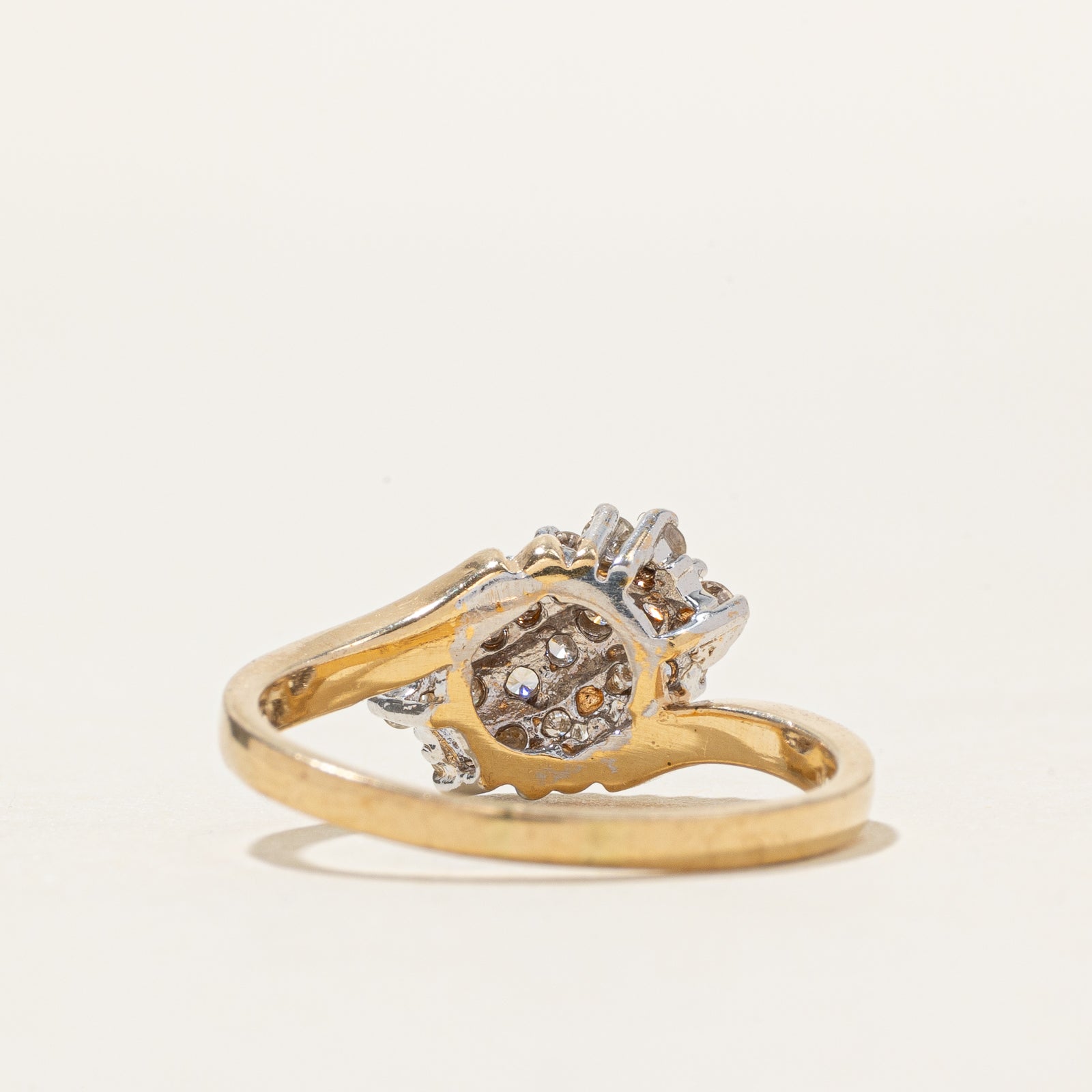 14k Diamond Waterfall Bypass Ring | 0.38ctw | SZ 7