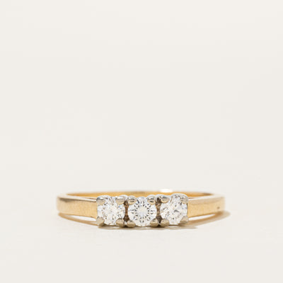 14k Three Stone Diamond Ring | 0.37ctw | SZ 7.5