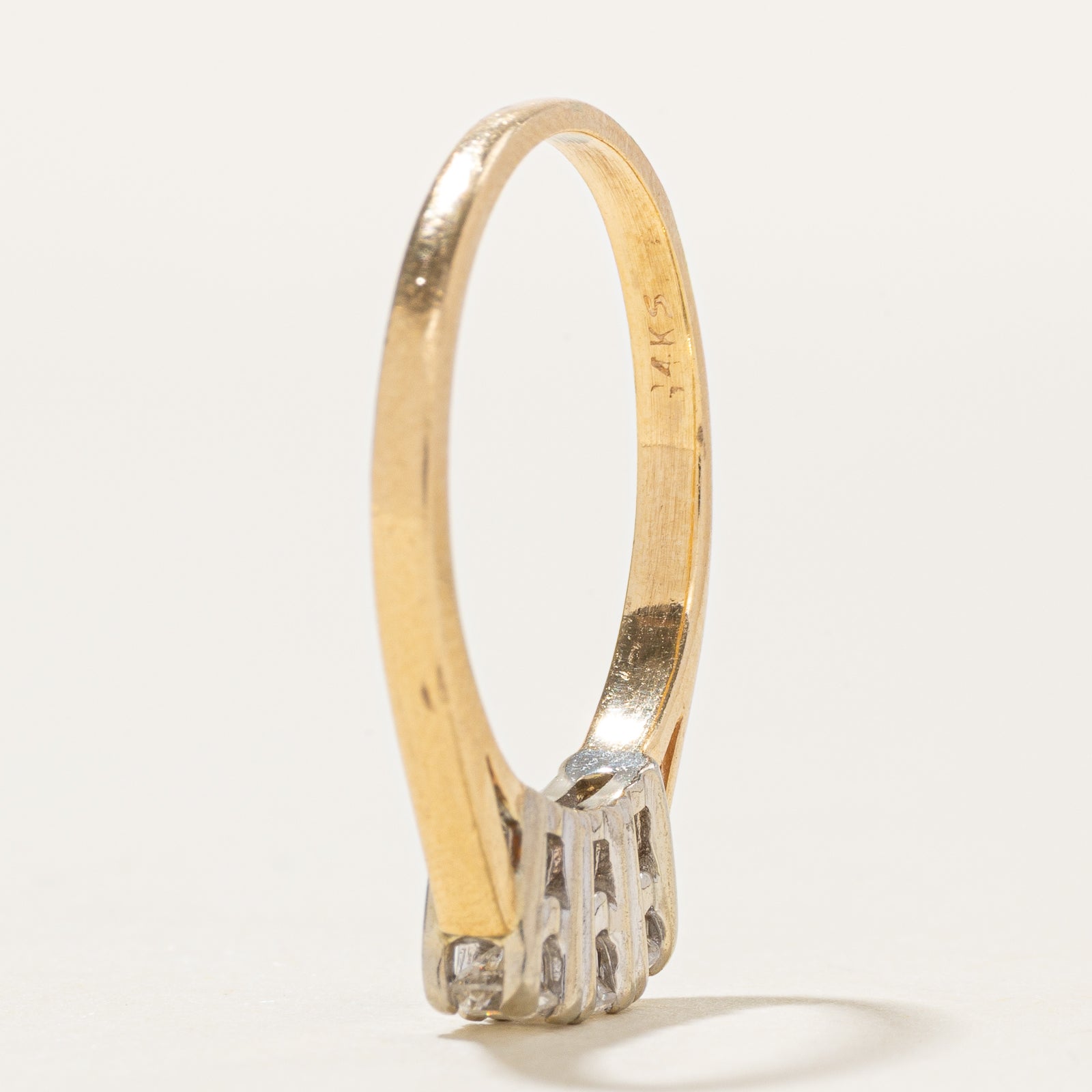 14k Three Stone Diamond Ring | 0.37ctw | SZ 7.5