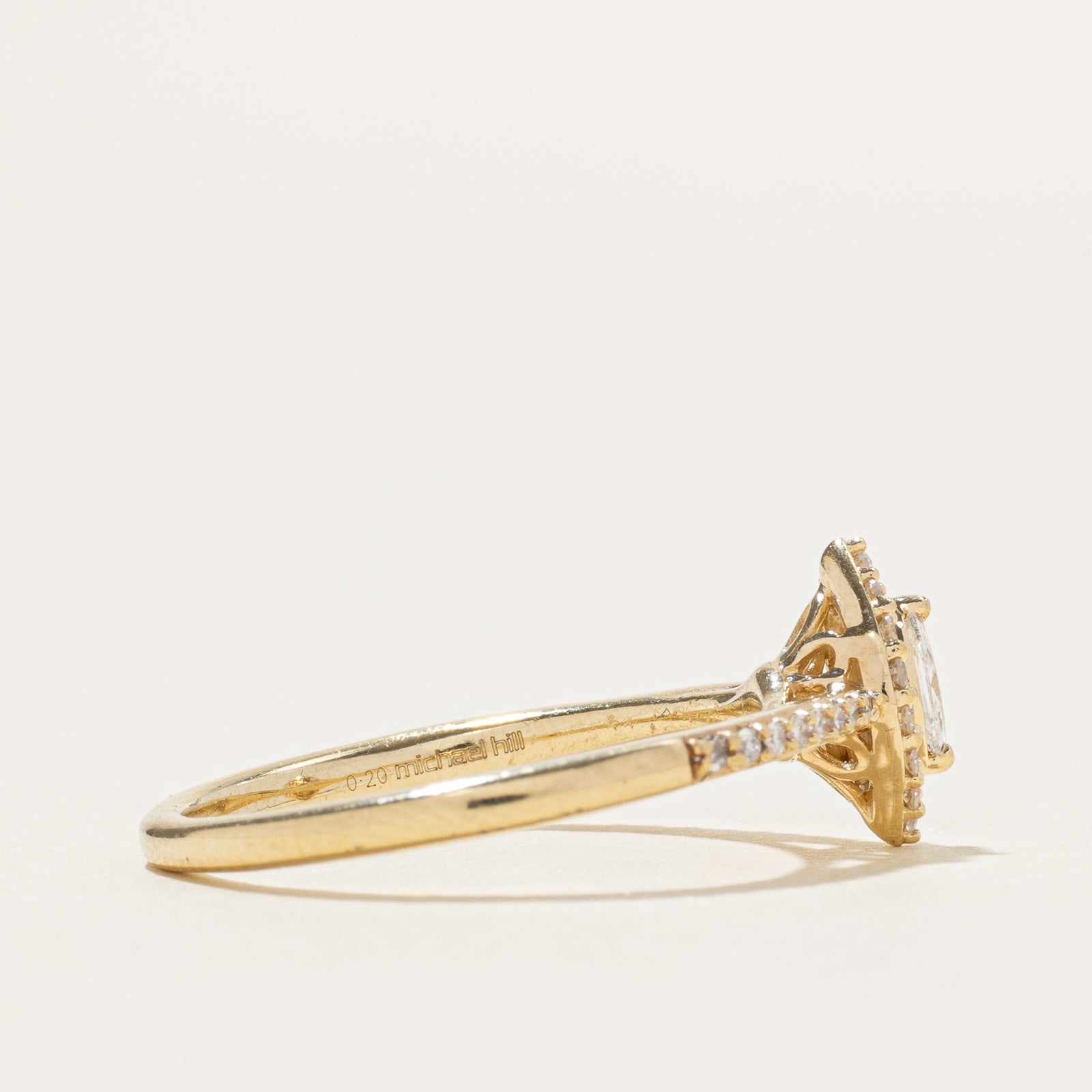Bague cathédrale en or 10 carats sertie de diamants taille marquise « Michael Hill » | 0,20 ct | Taille 5,75