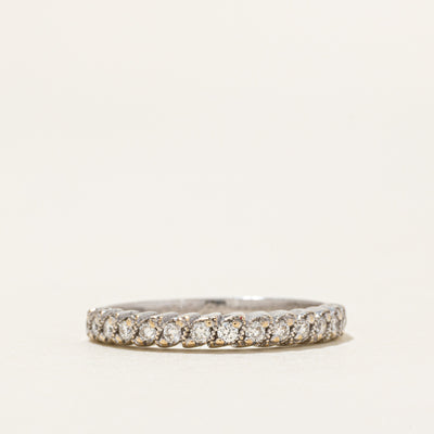 18k Semi Eternity Diamond Ring | 0.17ctw | SZ 6.5