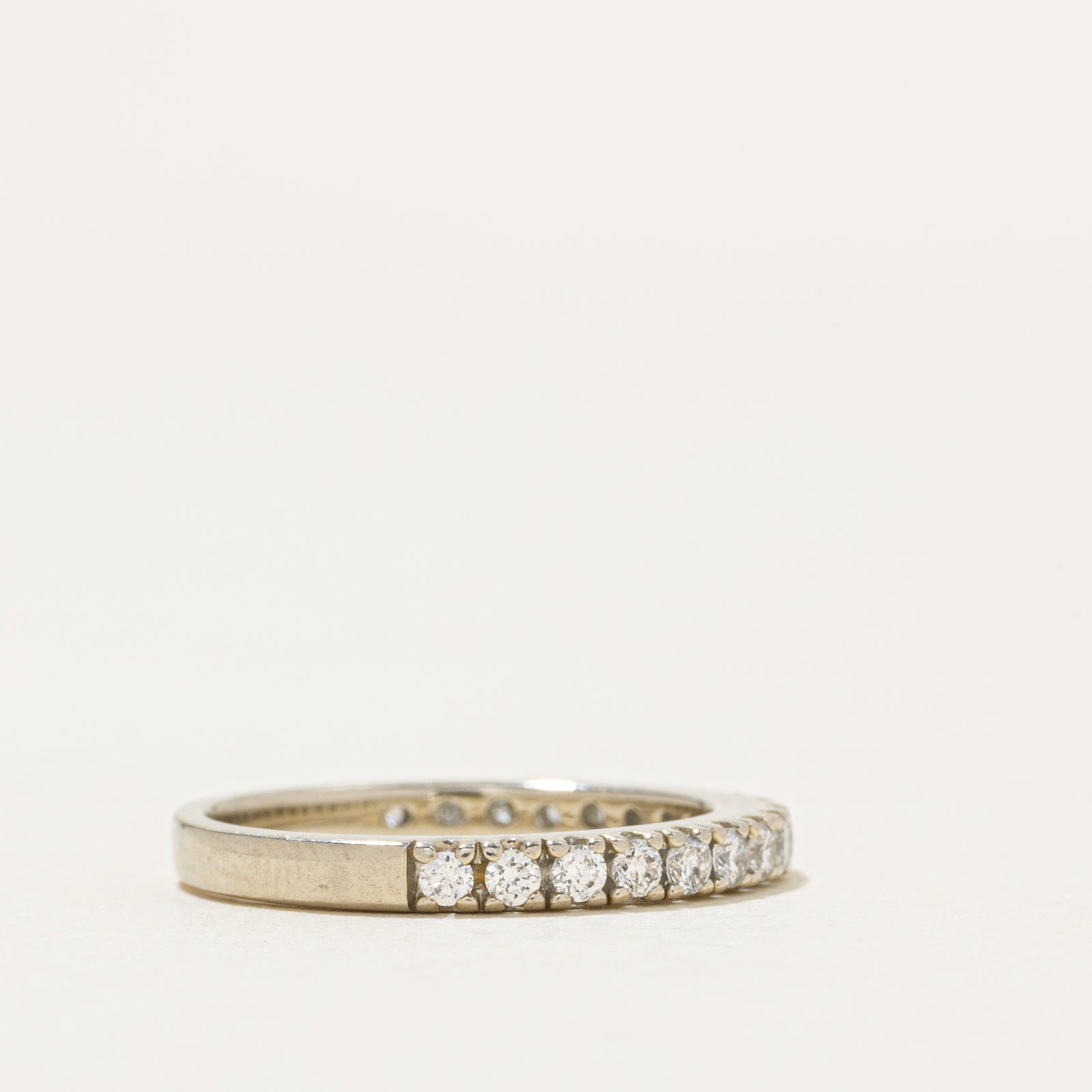 19k Semi Eternity Diamond Ring | 0.36ctw | SZ 4.5