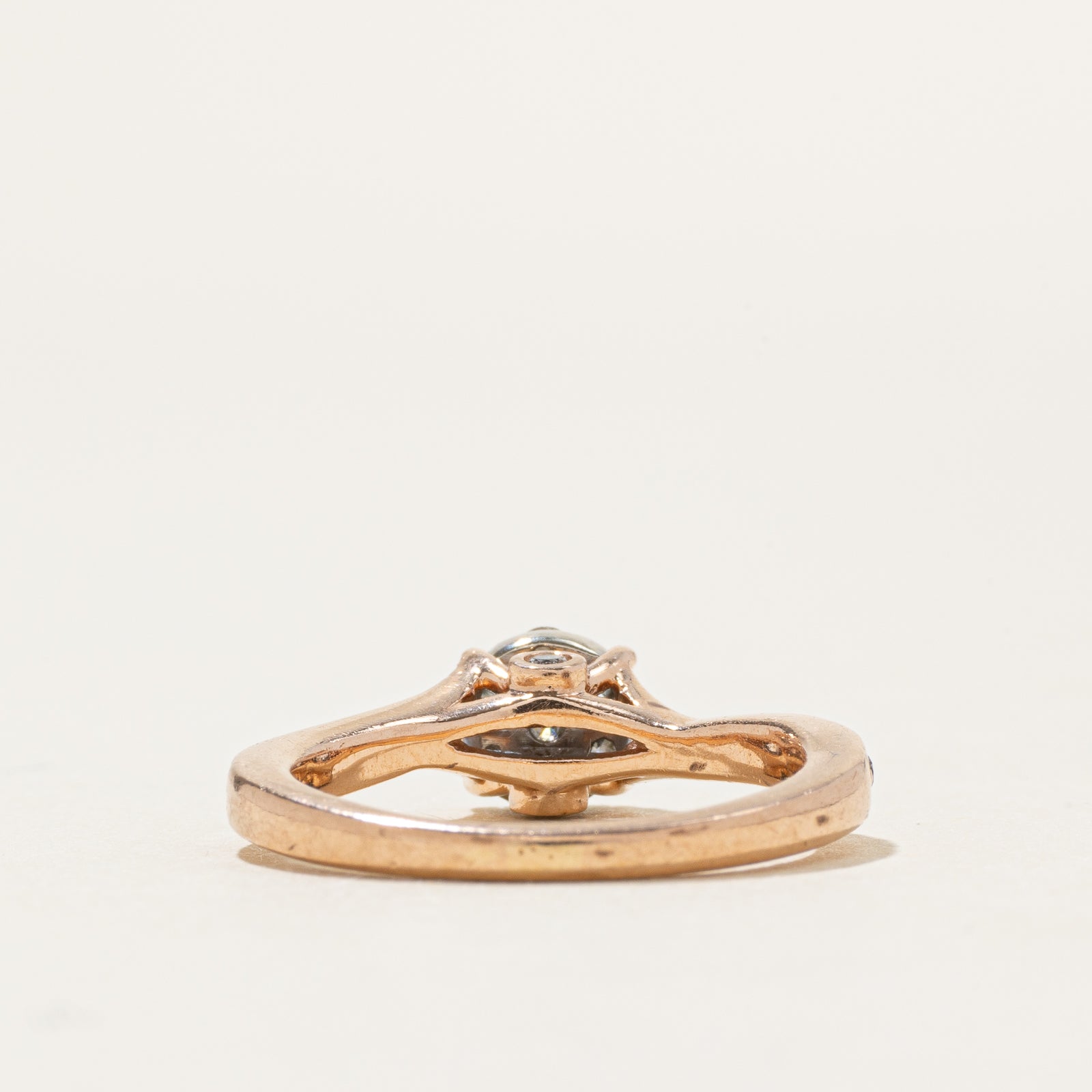 10k Diamond Cluster Bypass Ring | 0.42ctw | SZ 6