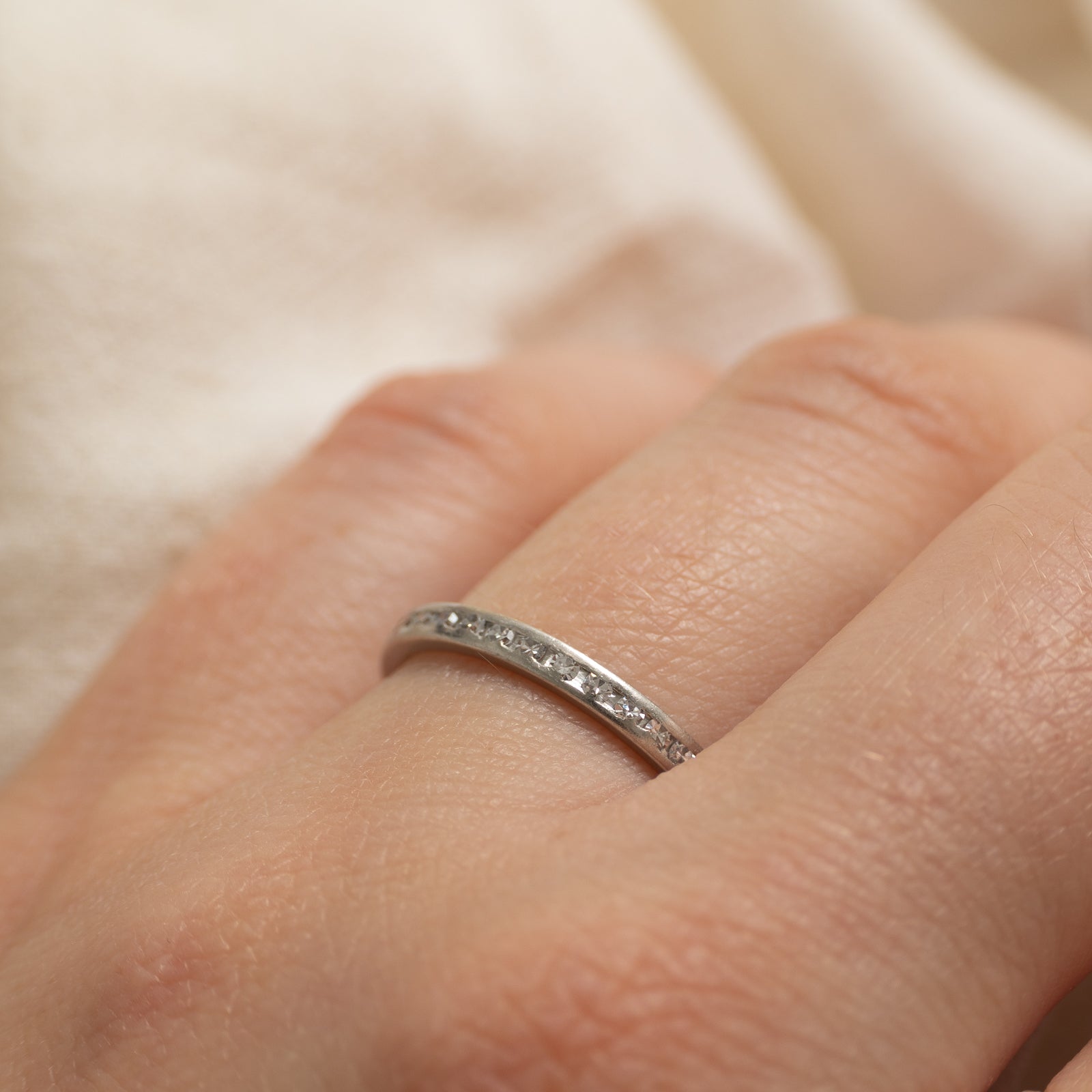Platinum Eternity Diamond Band | 0.30ctw | 2mm | SZ 6.5