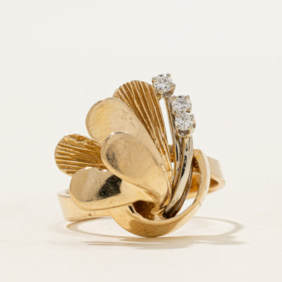 Diamond Abstract Cocktail Ring | 0.10ctw | SZ 7