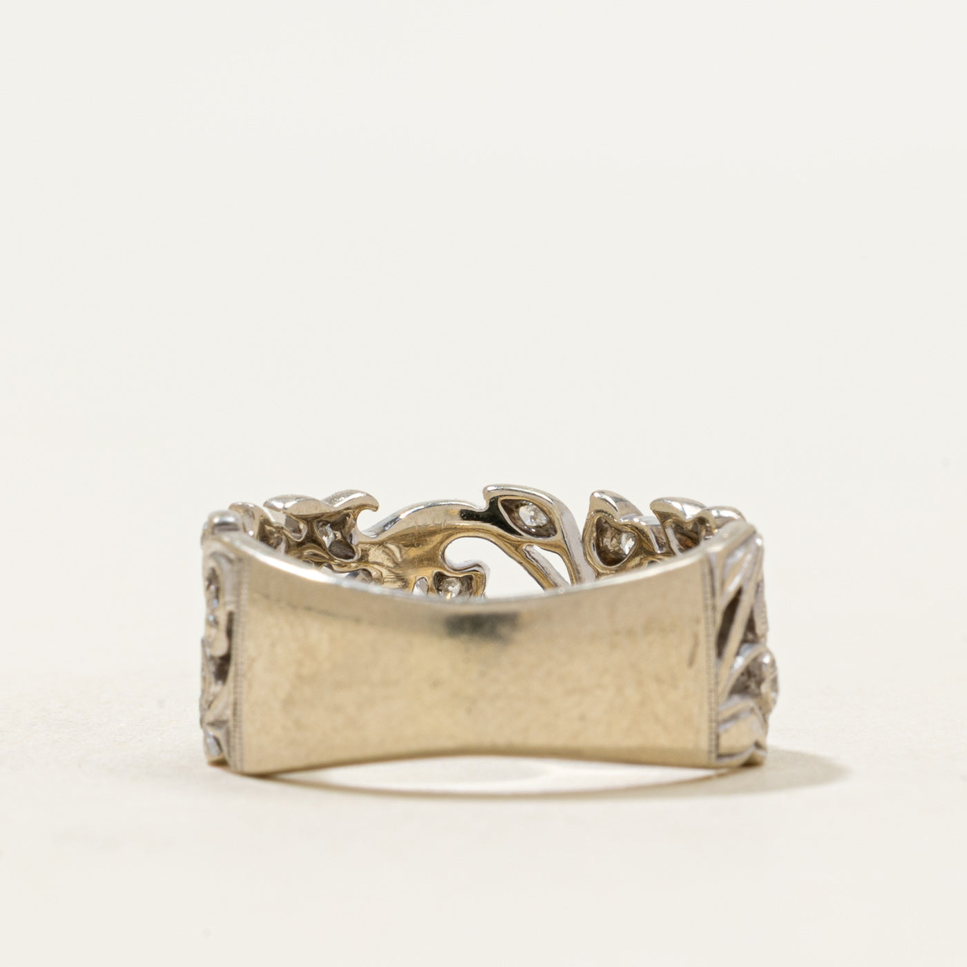 Diamond Floral Scrollwork Ring | 0.16ctw | SZ 4.25