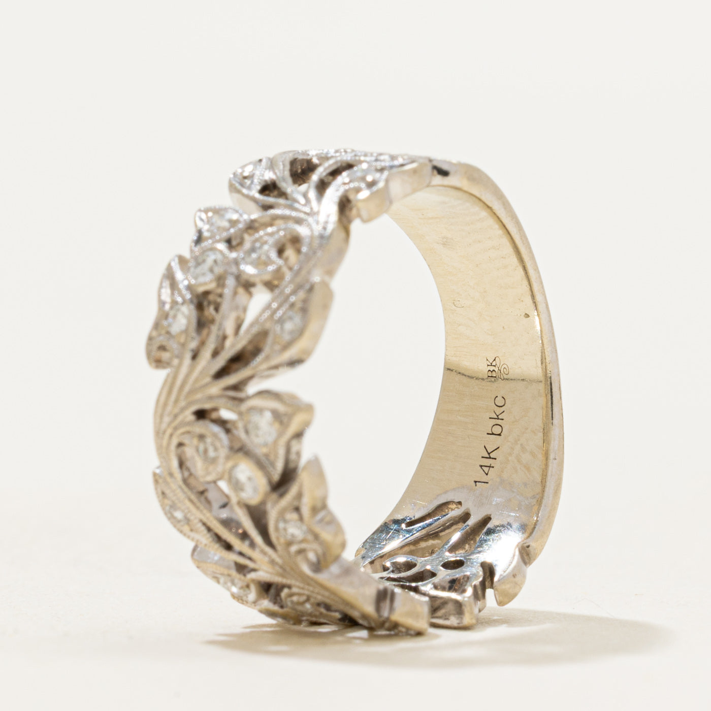 Diamond Floral Scrollwork Ring | 0.16ctw | SZ 4.25