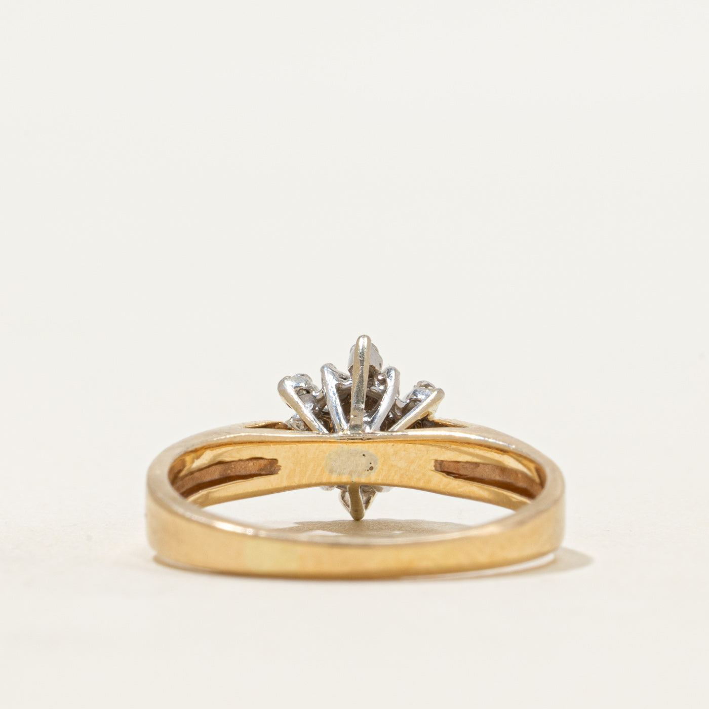 Diamond Cluster Petal Ring | 0.17ctw | SZ 6
