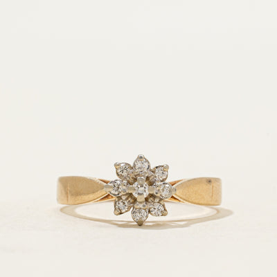 Diamond Petal Reverse Tapered Ring | 0.10ctw | SZ 6.25