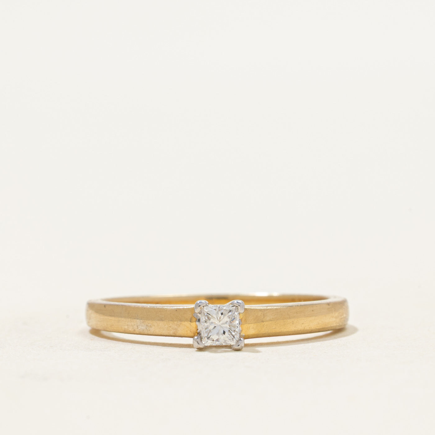 "Birks' Princess Cut Solitaire Diamond Ring | 0.12ct | SZ 7