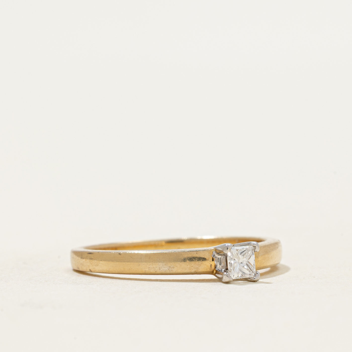 "Birks' Princess Cut Solitaire Diamond Ring | 0.12ct | SZ 7